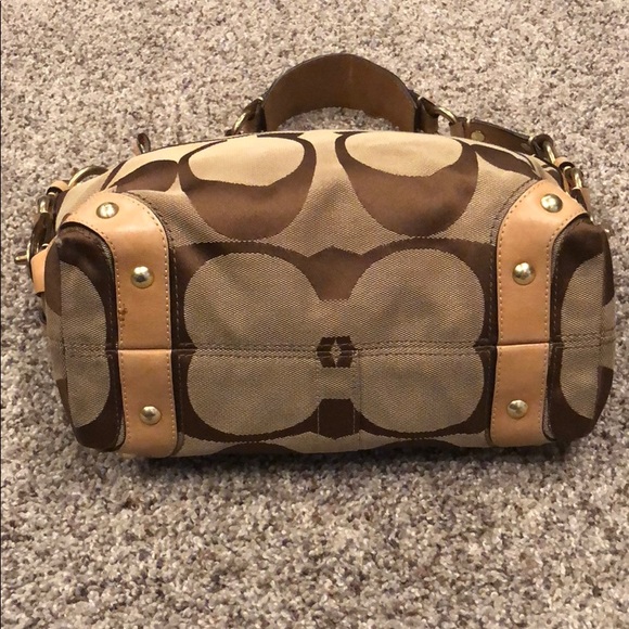 Authentic Brown/Tan Coach Purse - Picture 2 of 8